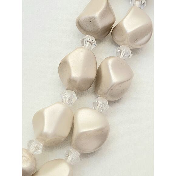 Vintage Beaded Pearl Collar Necklace Germany Double Strand Beautiful! - Picture 2 of 6